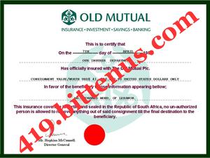 419Insurance certificate